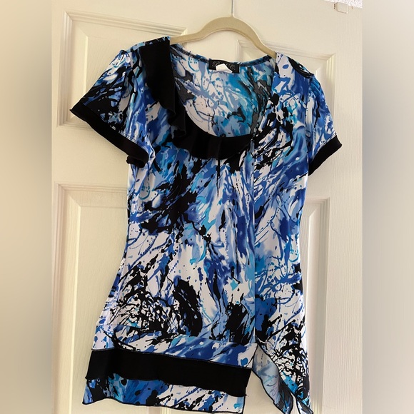 Ralph C. blue and black top - Picture 1 of 3